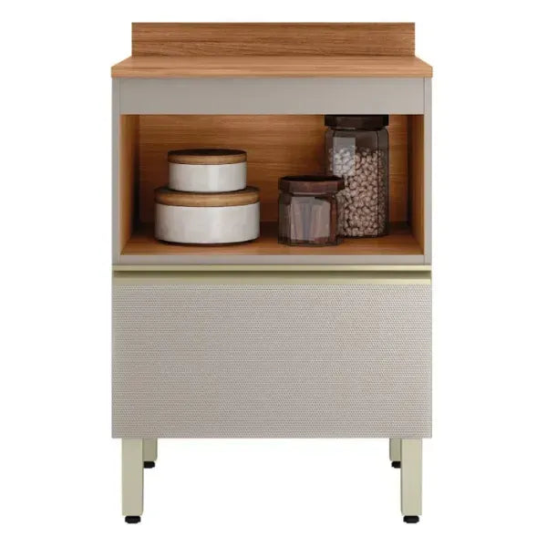 Balcão de Cozinha 1 Porta 1 Gaveta 60cm MDF Proença Demobile