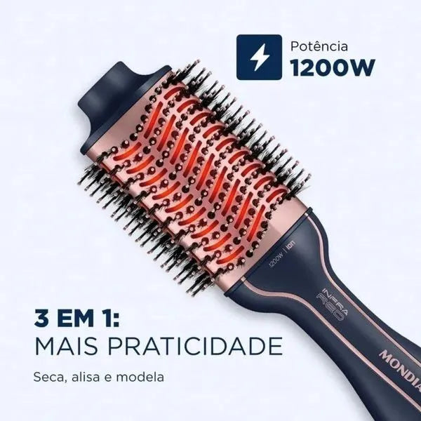 Escova Secadora Infrared ES-01-IR 1200W Cerdas Duplas Mondial