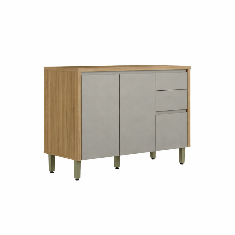 Balcão 2 Portas 3 Gavetas 120cm Allure linea
