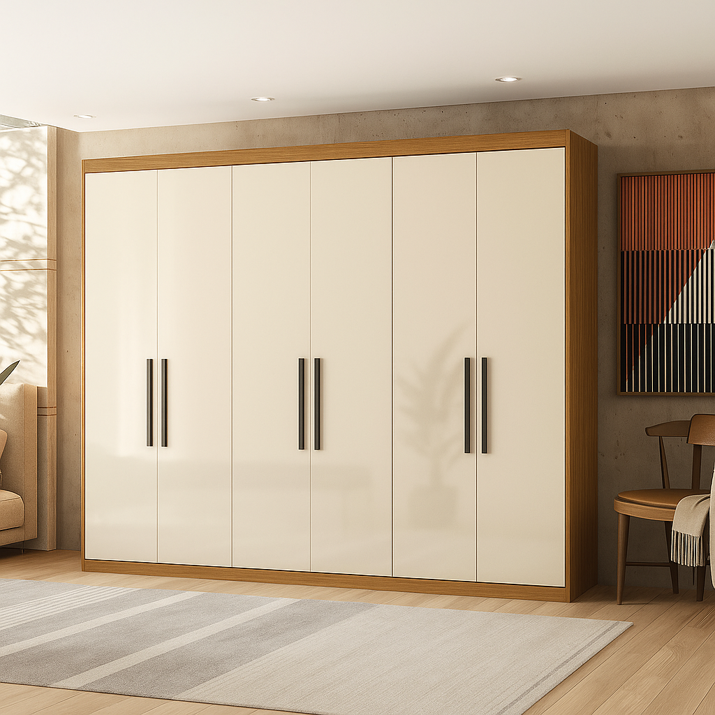 Guarda-Roupa Casal 6 Portas 4 Gavetas Venice  Demóbile