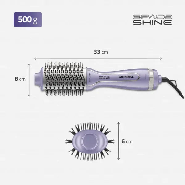 Escova Secadora Space Shine BIVOLT 1300W ES-21 Lilás Mondial