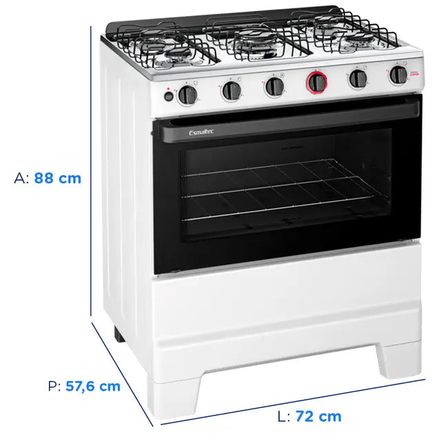 Fogão 5 Bocas Automático 5Q Ideal Super Esmaltec