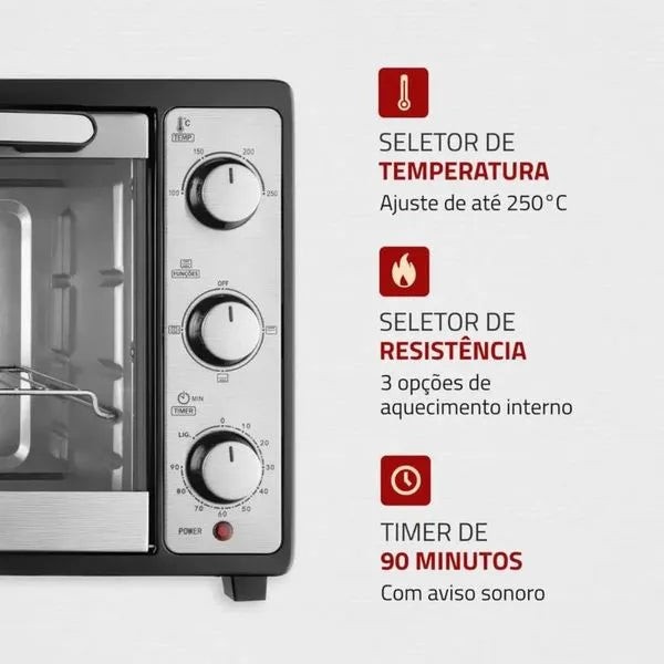Forno Elétrico de Bancada com Timer FR52 - Mondial