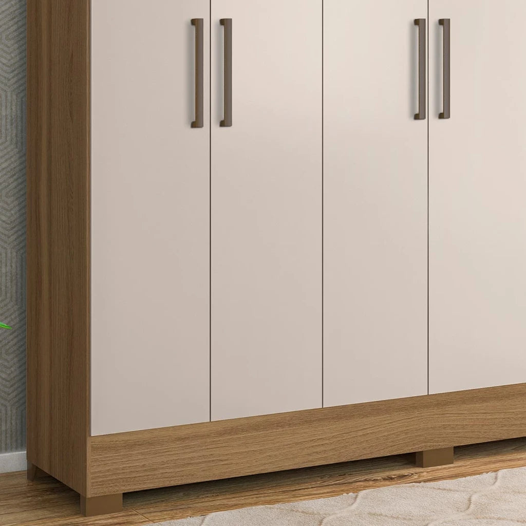 Guarda-Roupa Casal 6 Portas 3 gavetas Prático Demóbile