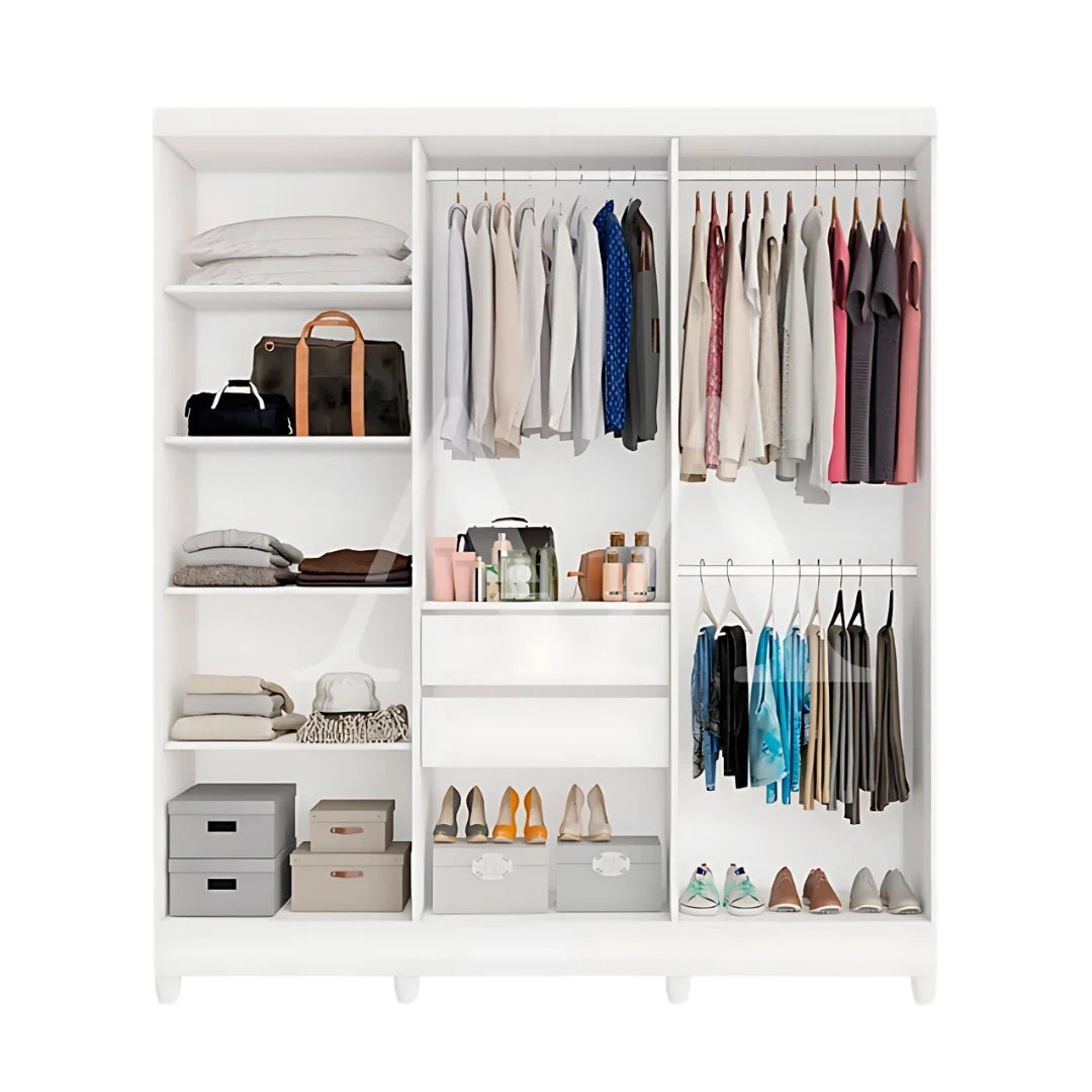 Guarda Roupa Casal 6 Portas 2 Gavetas Sergipe Bianchi