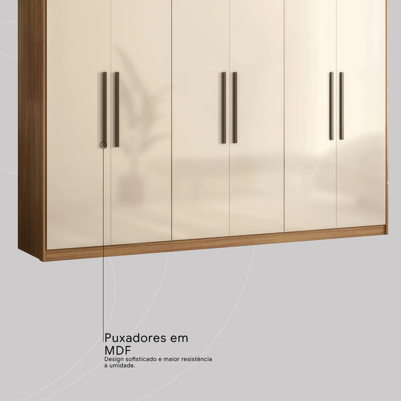 Guarda-Roupa Casal 6 Portas 4 Gavetas Venice  Demóbile