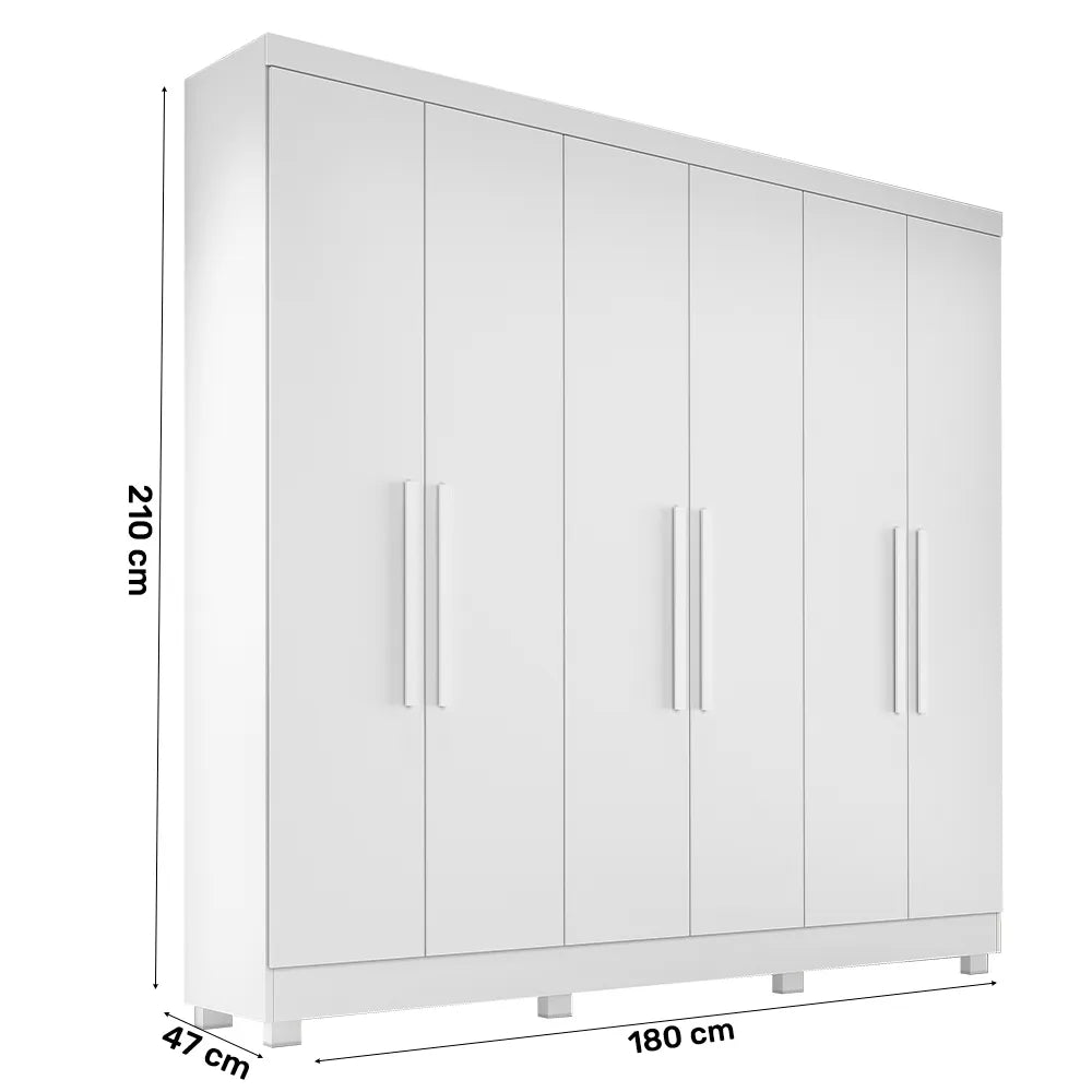 Guarda Roupa Casal 6 Portas 2 Gavetas Sergipe Bianchi