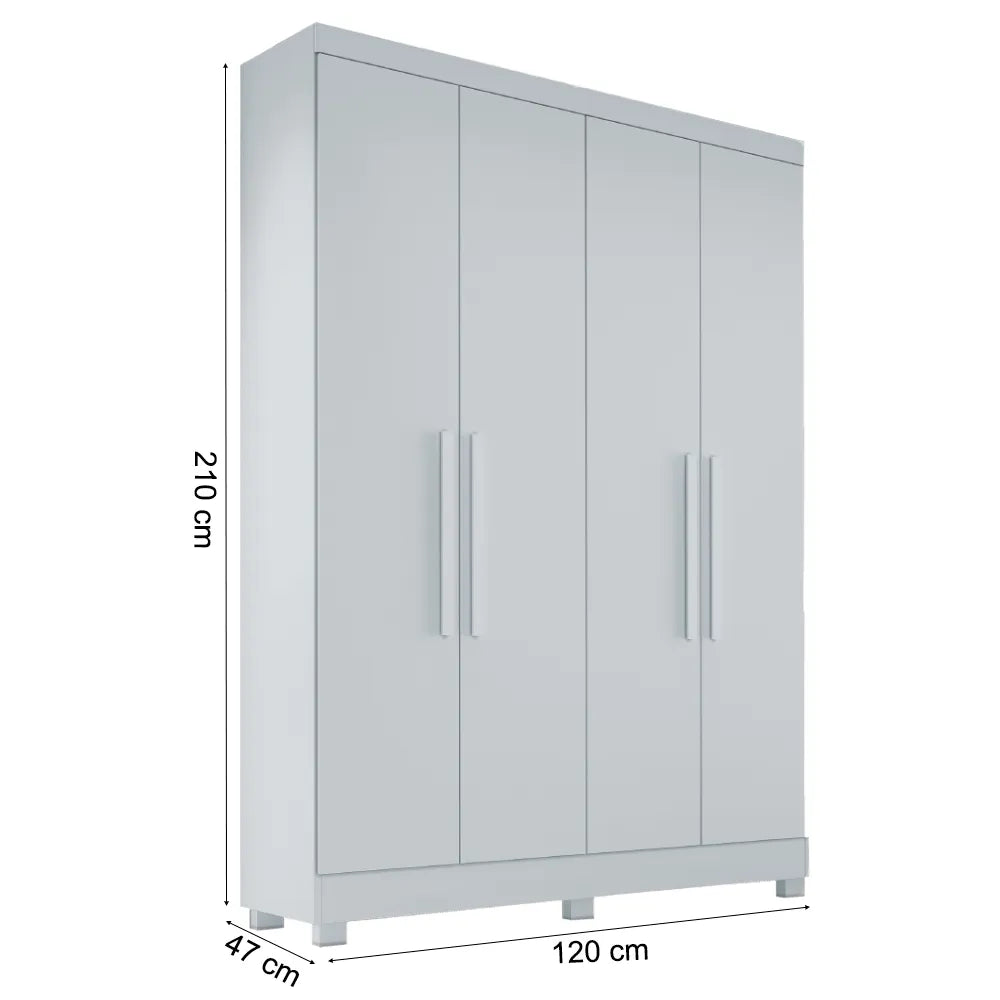 Guarda Roupa Solteiro 4 Portas 2 Gavetas Sergipe Bianchi