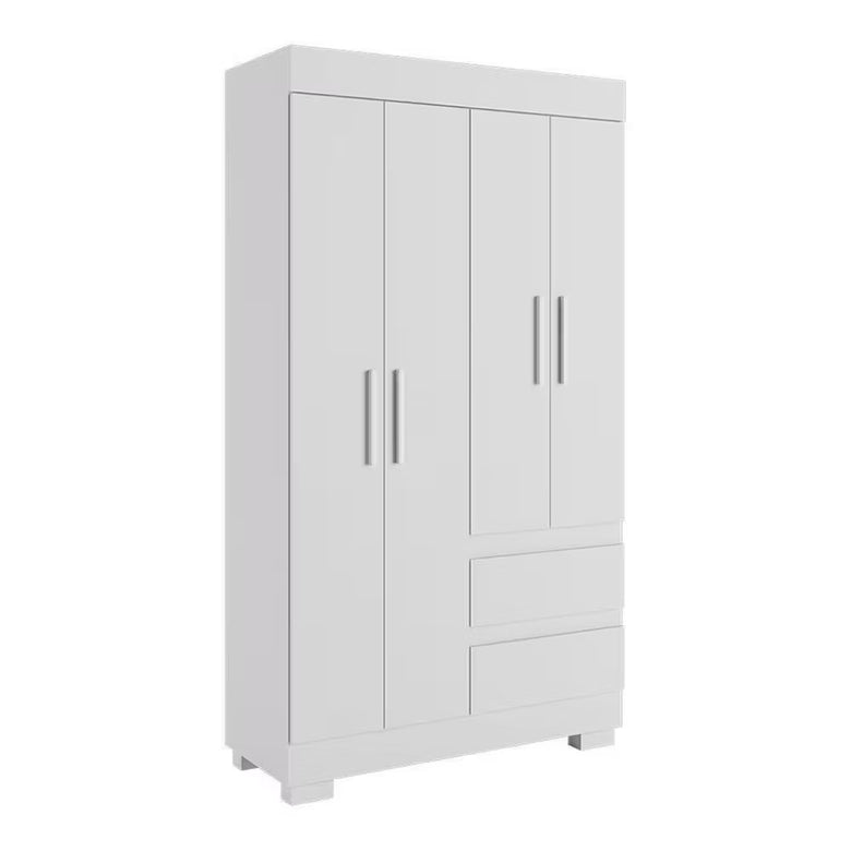 Guarda-Roupa Solteiro Maya 4 Portas com 2 Gavetas ACP Móveis