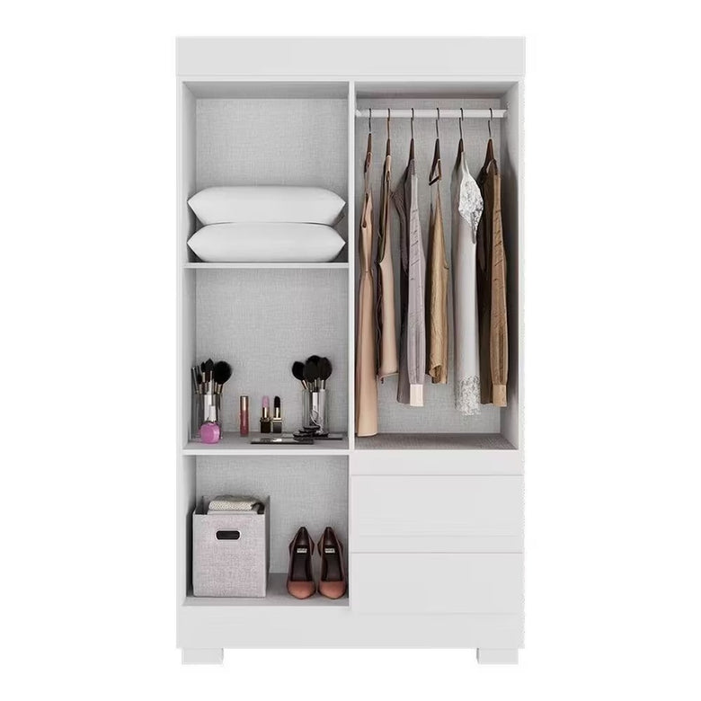 Guarda-Roupa Solteiro Maya 4 Portas com 2 Gavetas ACP Móveis