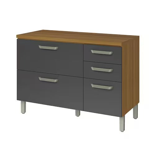 Balcão de Cozinha Princesa 120cm 2 Portas 3 Gavetas com Tampo Nesher