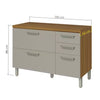 Balcão de Cozinha Princesa 120cm 2 Portas 3 Gavetas com Tampo Nesher
