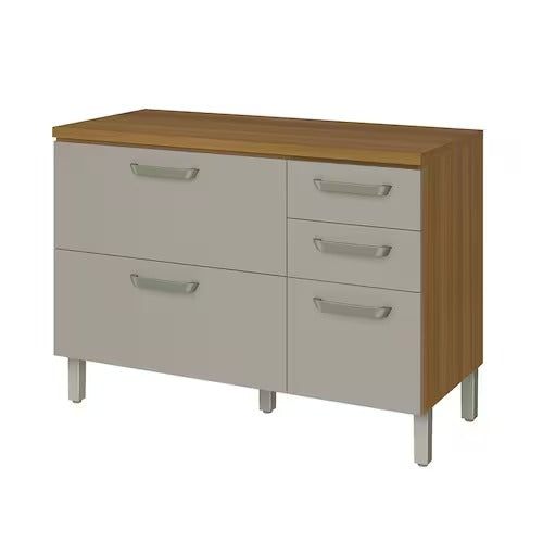 Balcão de Cozinha Princesa 120cm 2 Portas 3 Gavetas com Tampo Nesher