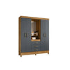 Guarda-Roupa Solteiro 4 Portas com Espelho 3 Gavetas Capri Moval