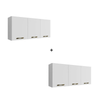 Kit 2 Armários Aéreo Isa 3 Portas 103cm CHF Móveis