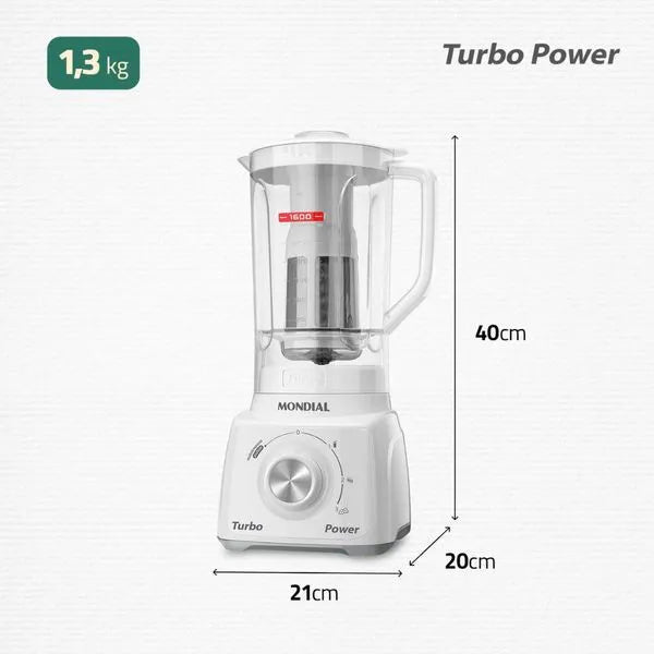 Liquidificador 550W 2 Velocidades Pratic Power L-97-W Mondial