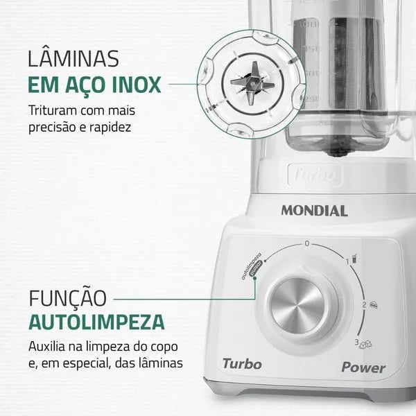 Liquidificador 550W 2 Velocidades Pratic Power L-97-W Mondial