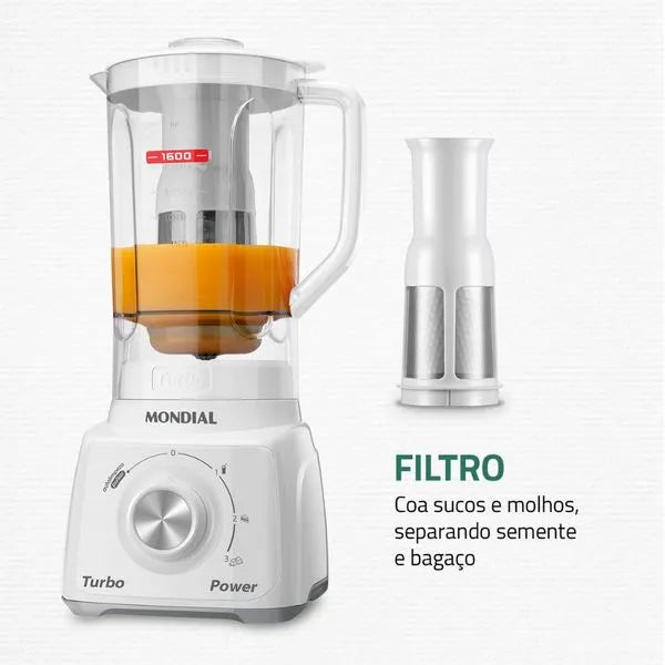 Liquidificador 550W 2 Velocidades Pratic Power L-97-W Mondial