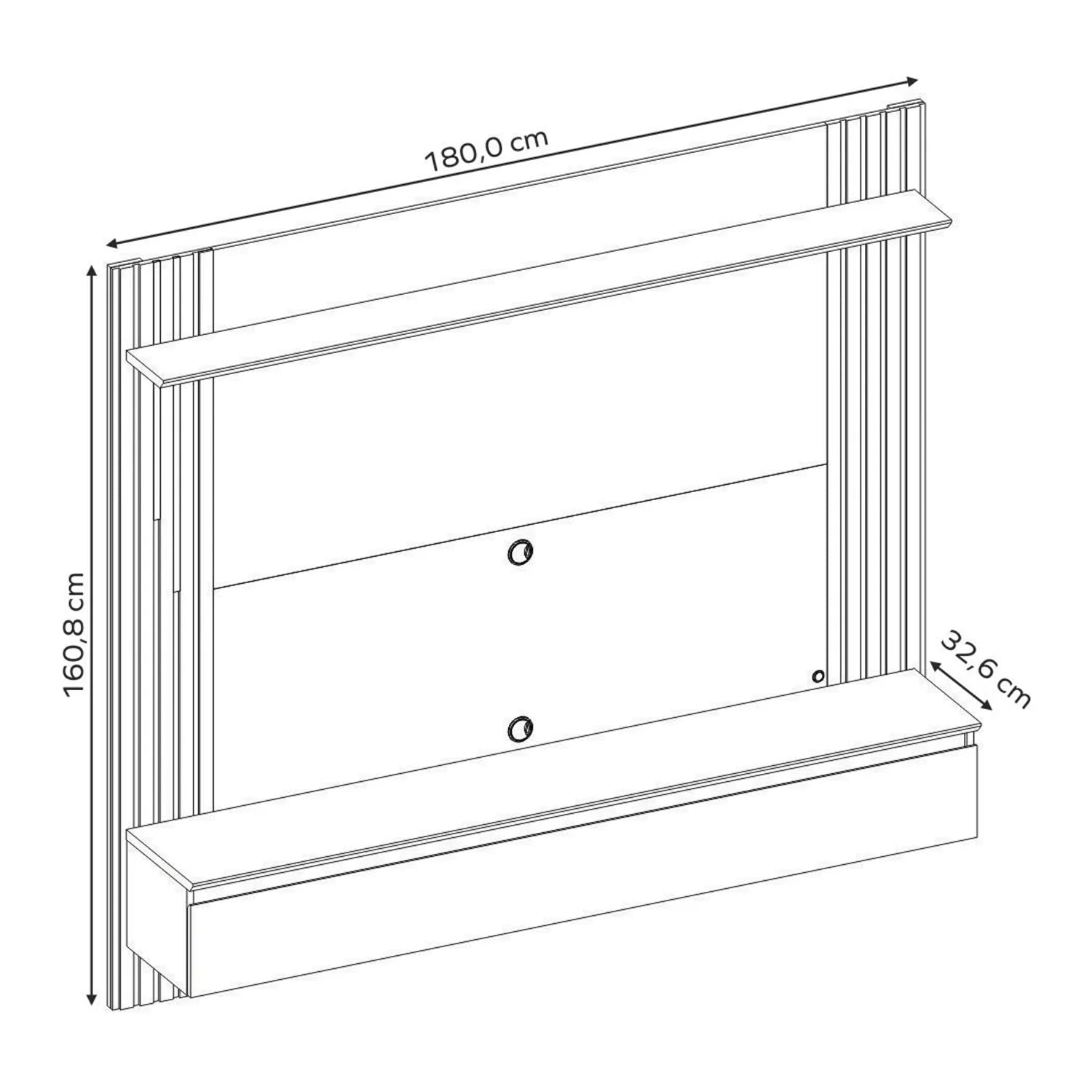 Painel para TV até 65" NT1345 1 Porta Notável Móveis