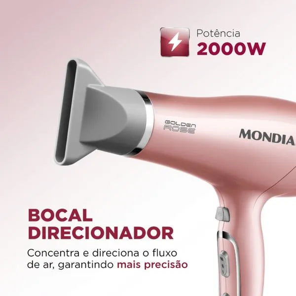 Secador de Cabelos Mondial Golden Rose 2000W SC-32