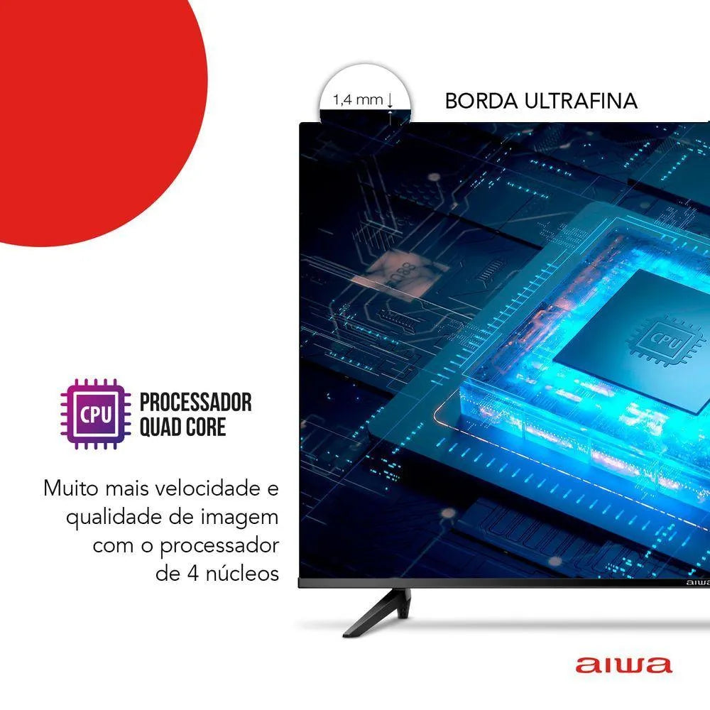 Smart TV 32" Led AWS-TV-32-BL-02 Wi-fi 2 HDMI 2 USB Aiwa