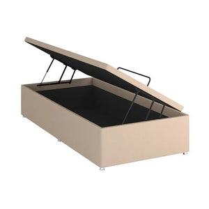 Base Baú Para Cama de Solteiro 88x188 Ortobom Physical com Pistão e Espaço Interno