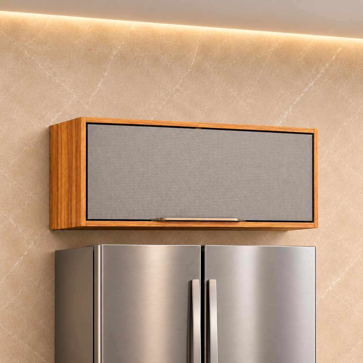 Armário Aéreo Para Cozinha 100% MDF 80cm Plena Demóbile - CINAMOMO / NUDE