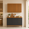 Cozinha Compacta MDF 5 Portas 3 Gavetas Sauvignon Ronipa