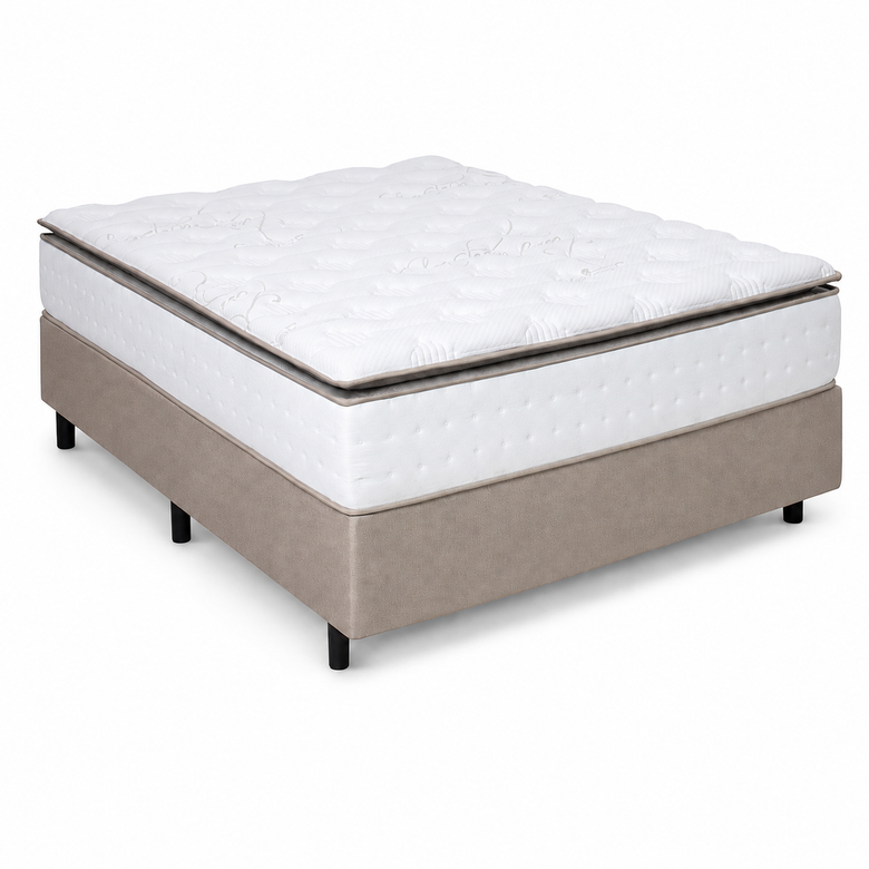 Cama Box Casal (Colchão + Base) Molas Ensacadas Kings Gazin