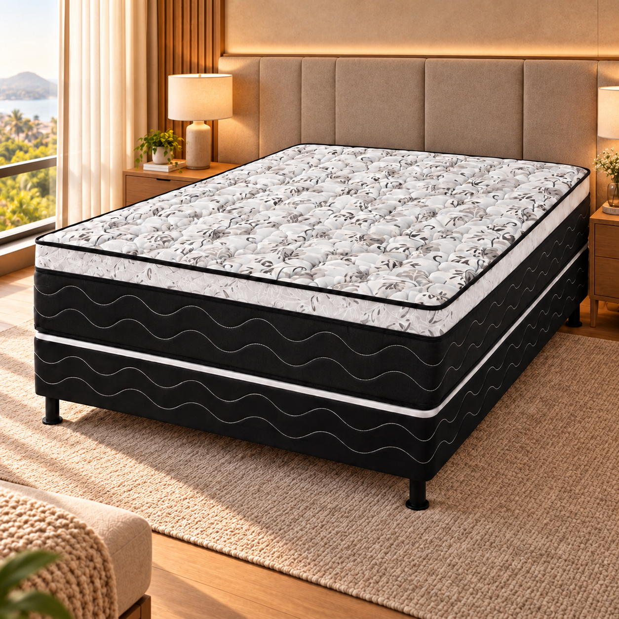 Colchão Casal D33 138x188cm Gold 133 Reconflex - PRETO