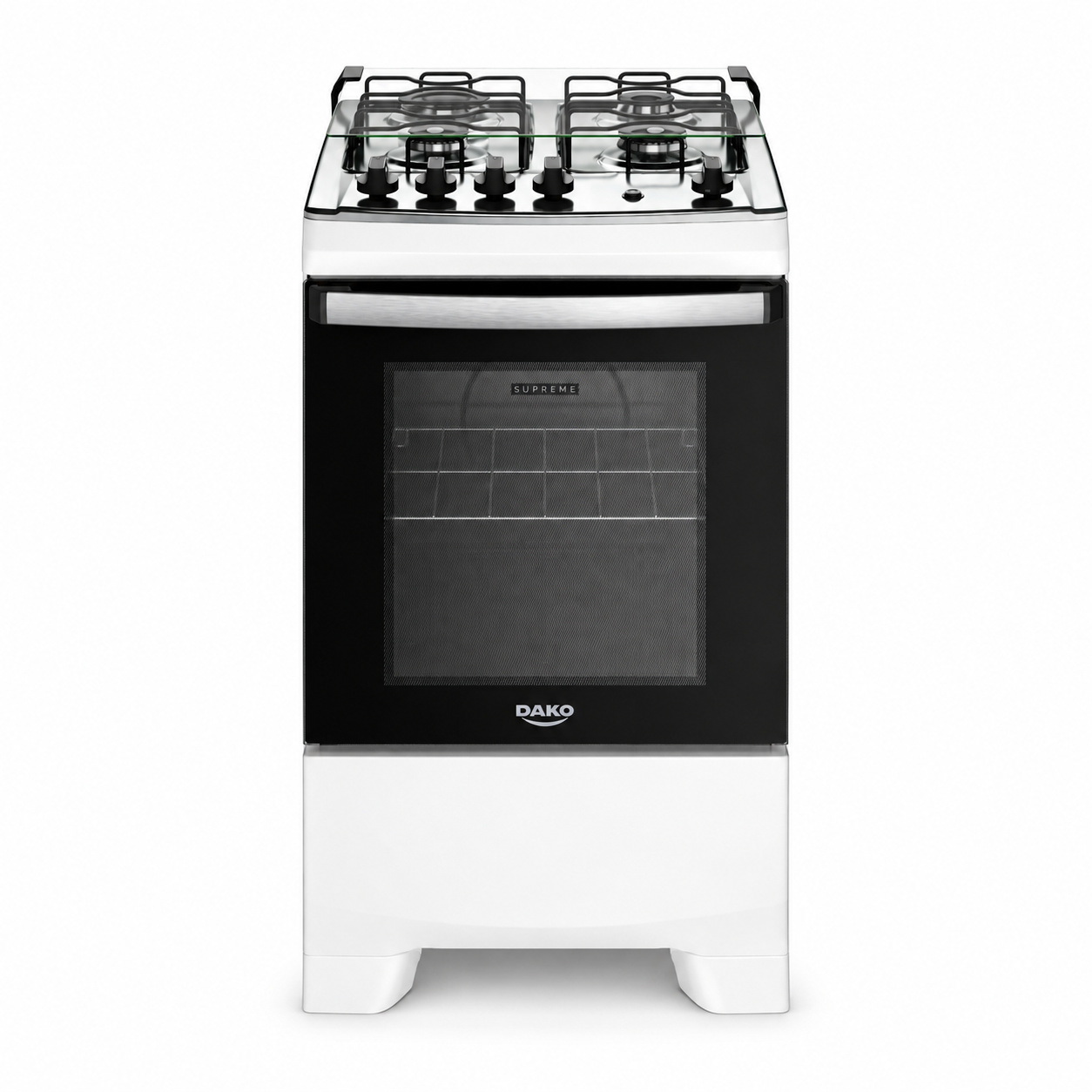 Fogão 4 Bocas Automático Com Mesa Inox Supreme Dako - BRANCO