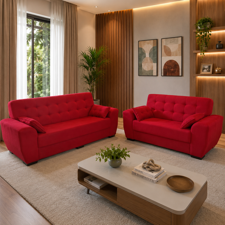 Conjunto de Sofás 3 e 2 Lugares Berlim Masterflex