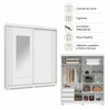Guarda-Roupa Solteiro 100% MDF Com Espelho 2 Portas 3 Gavetas Athena ACP Móveis