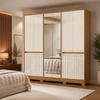 Guarda-Roupa Casal Alasca 10 Portas com Espelho Moval