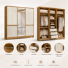 Guarda-Roupa Casal Alasca 10 Portas com Espelho Moval
