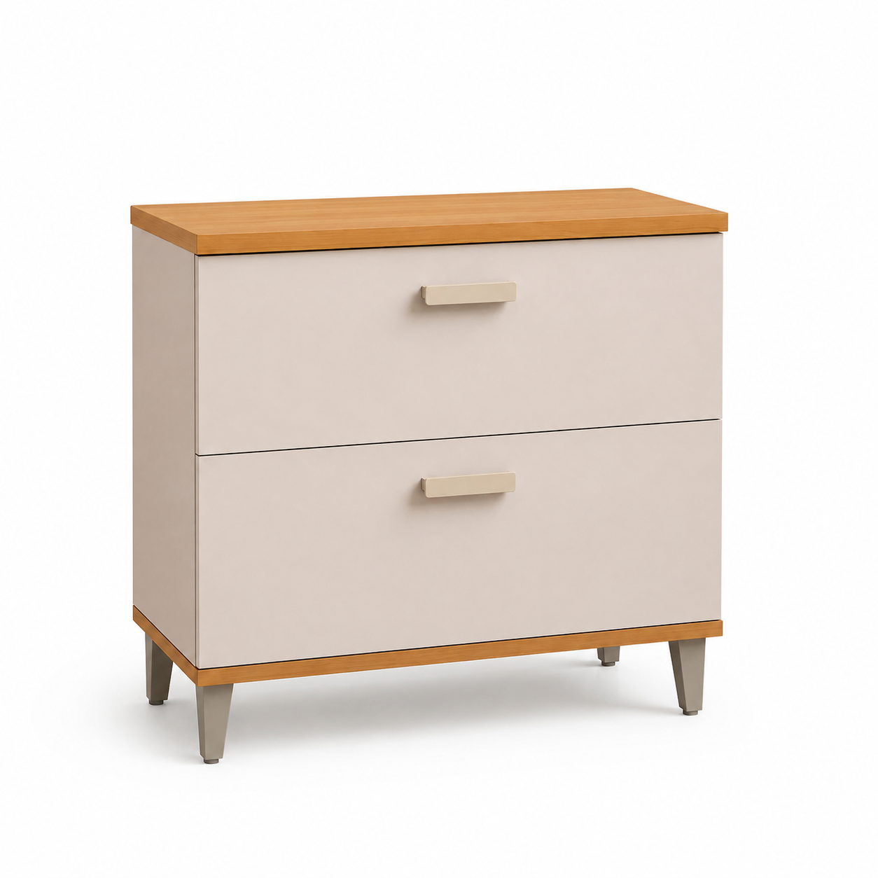 Balcão Bella 80cm 1 Porta Basculante 1 Gaveta MGM - FREIJO/OFFWHITE
