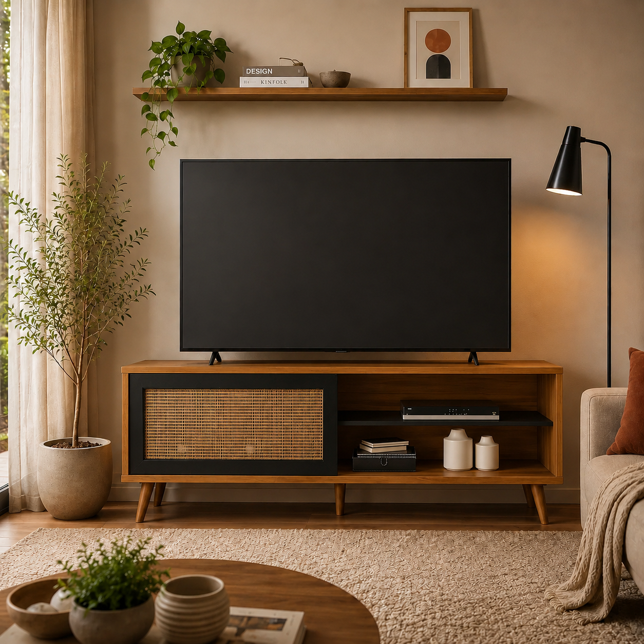 Rack Para Tv Até 60" NT1175 Notável Móveis - FREIJO/PRETO