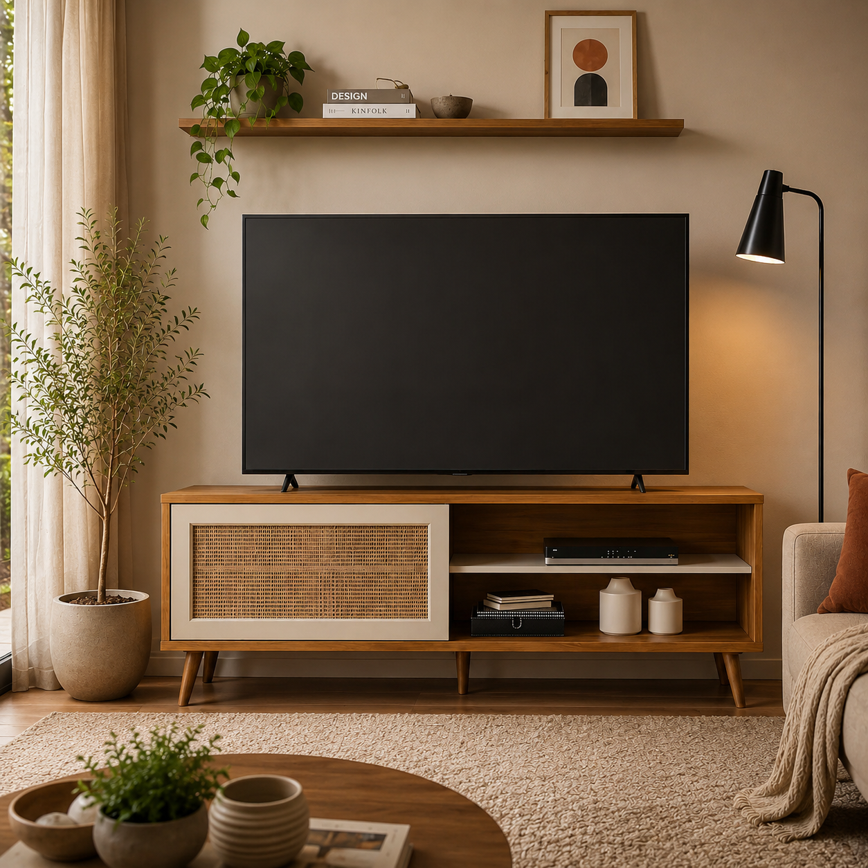 Rack Para Tv Até 60" NT1175 Notável Móveis - FREIJO/OFFWHITE