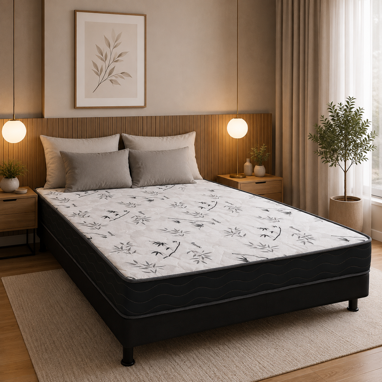 Colchão Casal D23 138x188 Madri Topazio - PRETO