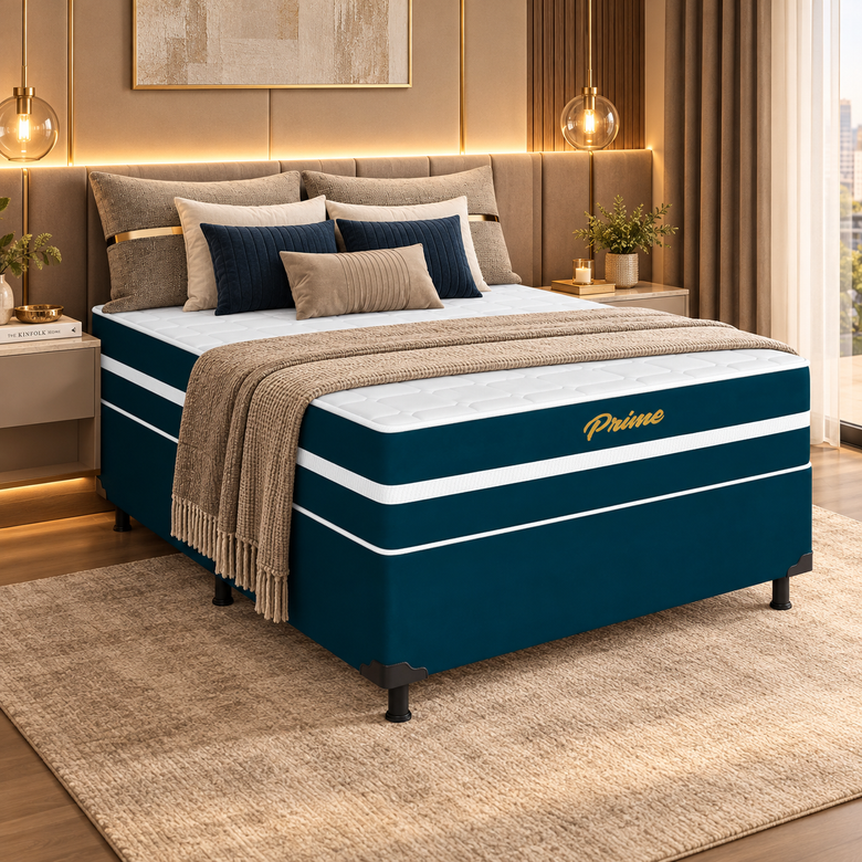 Cama Box Casal Molas ensacadas 138x188cm Prime Bacetto