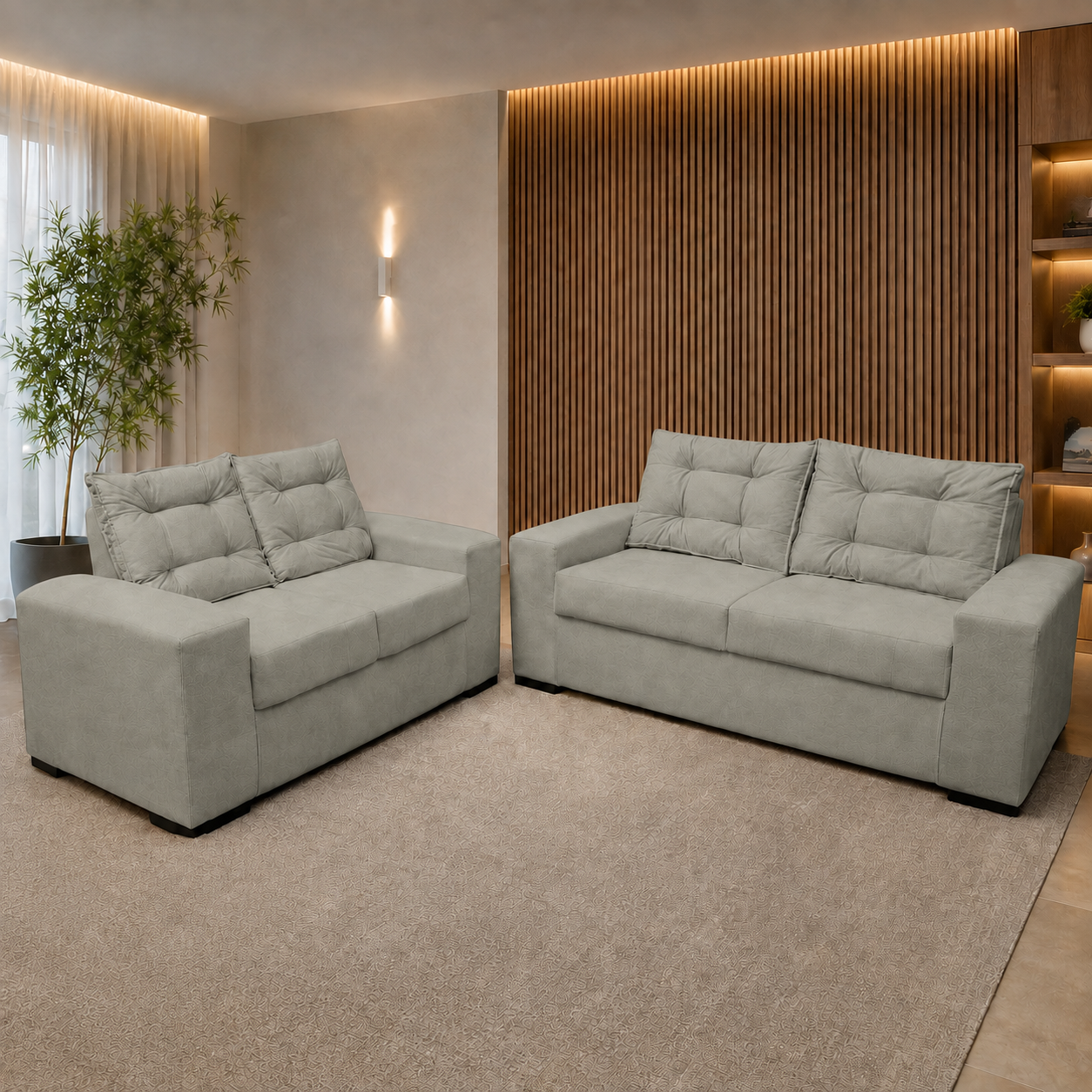 Conjunto de Sofá 2x3 Lugares Torun Masterflex - CASTOR PENA