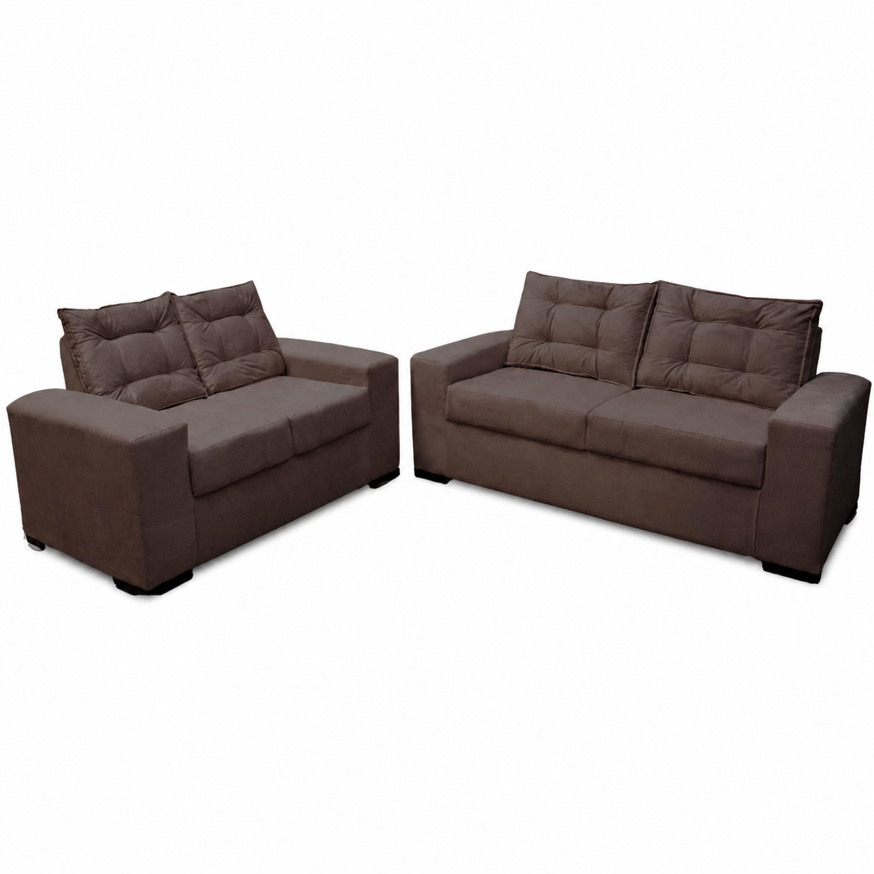 Conjunto de Sofá 2x3 Lugares Torun Masterflex - MARROM SUEDE PENA