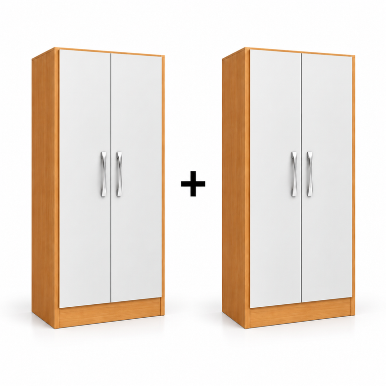 Kit 2 Armários Multiuso 2 Portas 130x51cm MTU 040 Rei Móveis