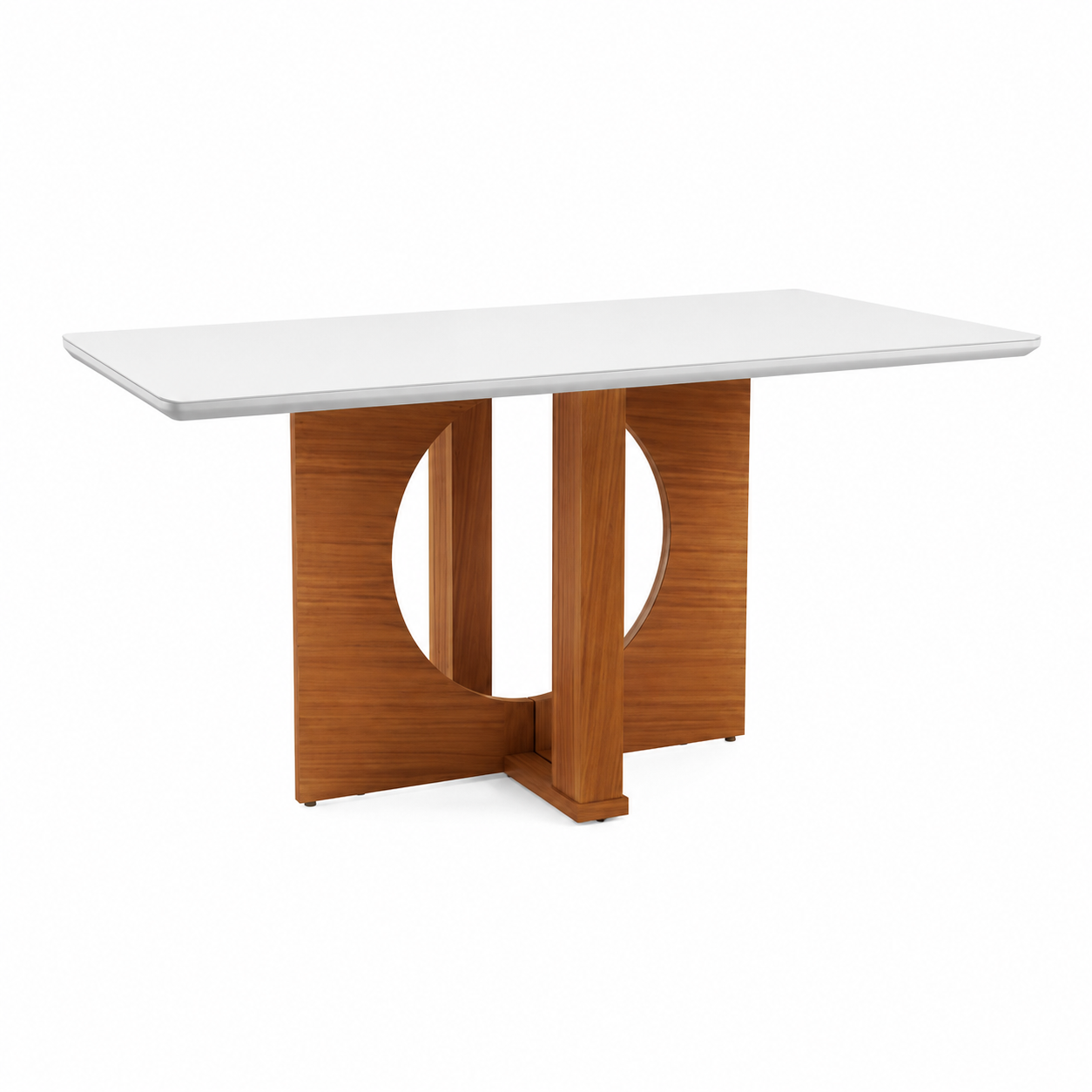 Mesa De Jantar Frisa 6139 135X90cm Lj Móveis - CASTANHO CINAMOMO