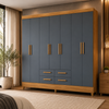 Guarda-Roupa Casal Florida 8 Portas 4 gavetas Moval