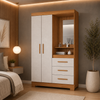 Guarda Roupa Solteiro 2 Portas 3 Gavetas Flex NT6020 Nótável Móveis