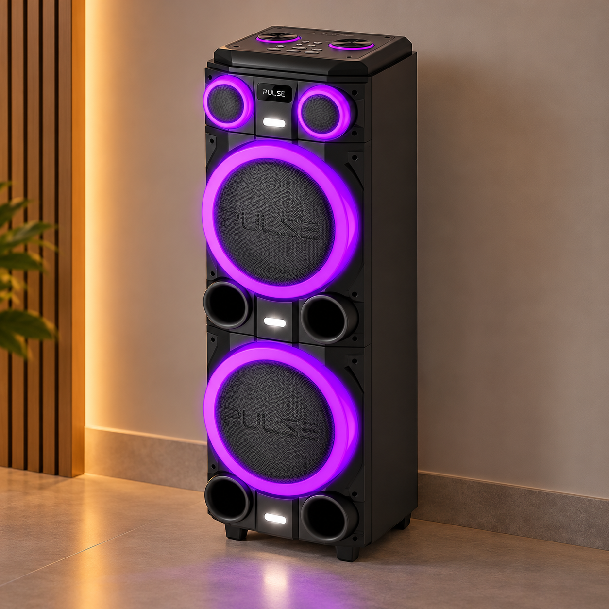 Caixa De Som Torre Pulse SP518 2000W Bluetooth - PRETO