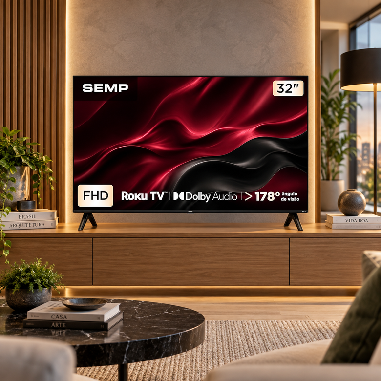 Smart TV Semp 32" Full HD Roku TV 32S42R