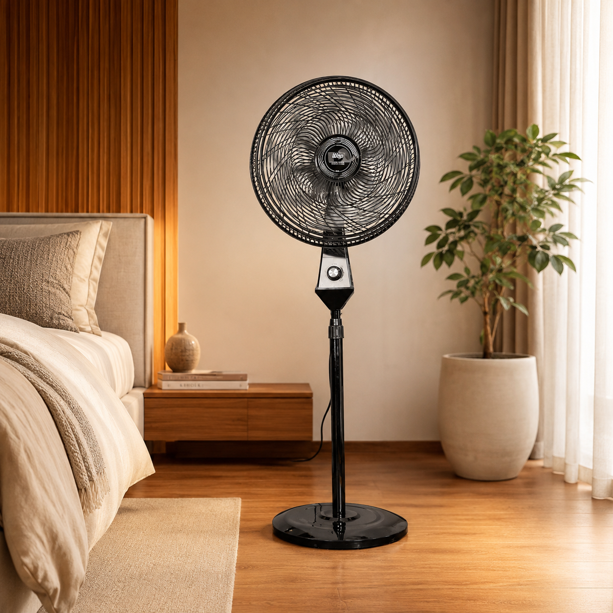 Ventilador Coluna WAP Flow Turbo Eco 8 Pás - PRETO