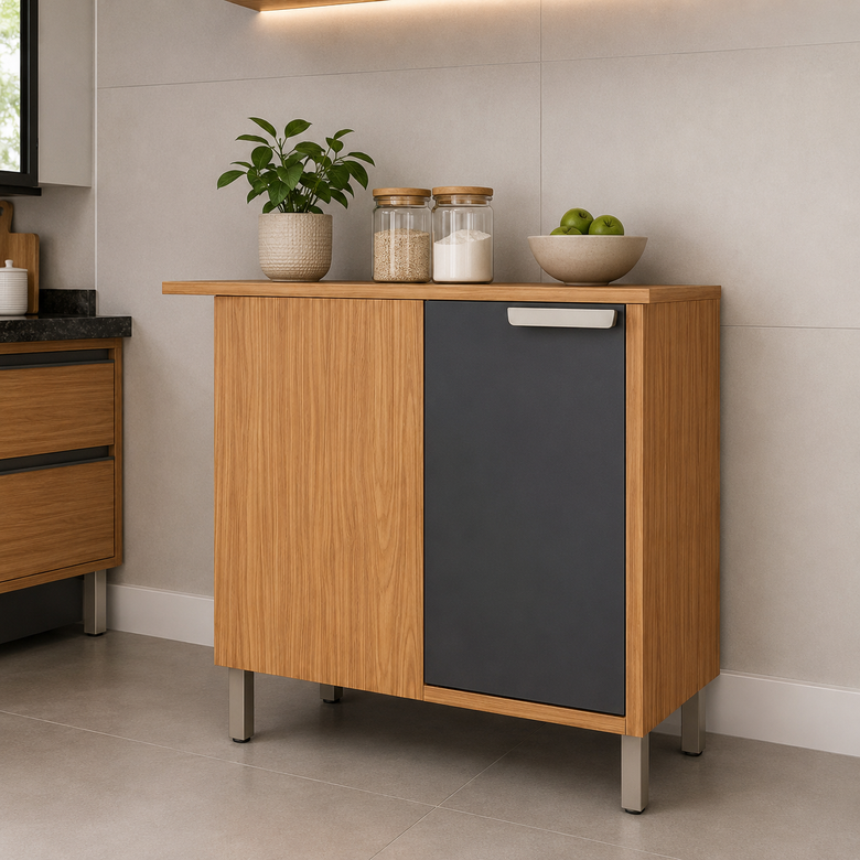 Balcão de Canto 100% MDF 1 Porta 92cm Eloíse MGM